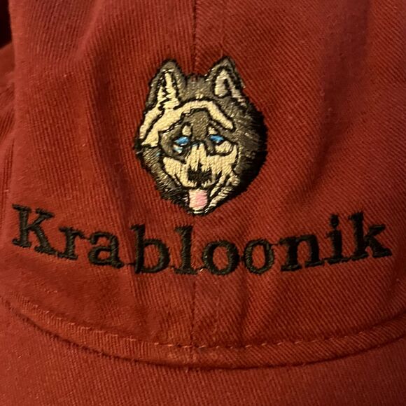 *KRABLOONIK DOGSLEDDING & RESTAURANT* Dog Colorado Souvenir Ball Cap Maroon Hat - Picture 3 of 8